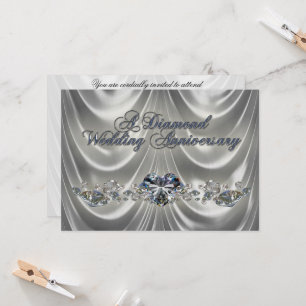 Diamond Wedding Anniversary Einladungskarte