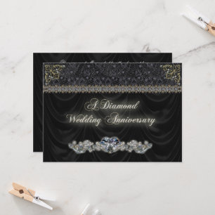 Diamond Wedding Anniversary Einladungskarte