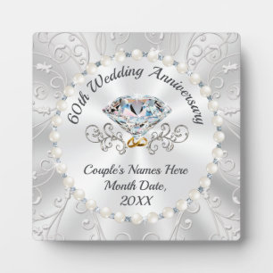 Diamond Wedding Anniversary - Geschenkideen für El Fotoplatte