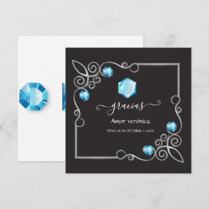 Diamond Wedding Danke-Card Dankeskarte
