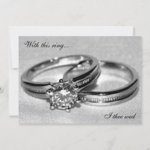 Diamond Wedding Ring Set Einladung