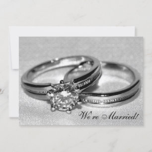 Diamond Wedding Ring Set Heiratserklärung Ankündigung