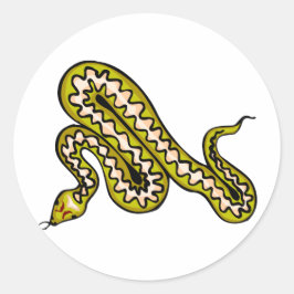 Diamondback Snake Runder Aufkleber