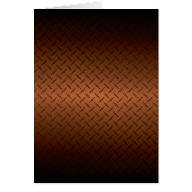 Diamondplate Look Motif noir à fond de cuivre (Devant)