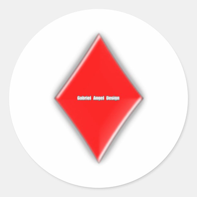 Diamonds Anzug Runder Aufkleber (Vorderseite)