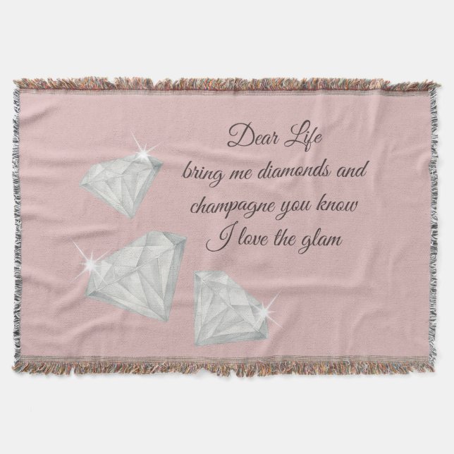Diamonds & Champagne Quote – Dear Life Edition Decke (Vorderseite)