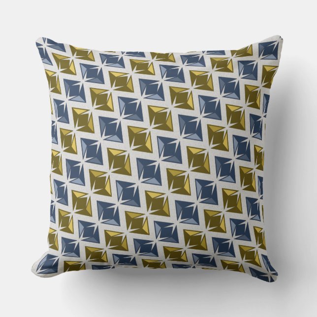 DIAMONDS goldblau Kissen (Vorderseite)