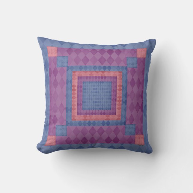 Diamonds Shimmer gepolstertes Pattern Pillow Kissen (Vorderseite)
