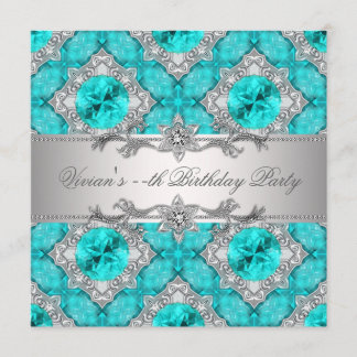 Diamonds Silver Jeder Anlass Party Einladung