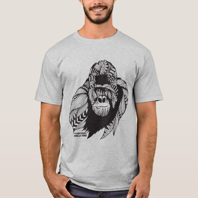 Dian Fossey das Shirt der Männer Gorilla-Kapital (Vorderseite)