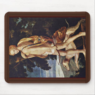 Diana als Huntress durch Meister Der Schule Von Mousepad