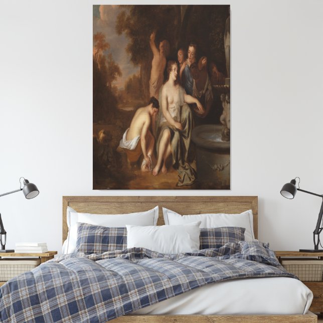 Diana and her Nymphs at a Fountain Leinwanddruck (Insitu (Schlafzimmer))