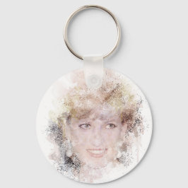 Diana Das Wasserfarbenportrait der Prinzessin Schlüsselanhänger