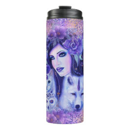Diana goddess art by Renee Thermal Tumbler Thermosbecher