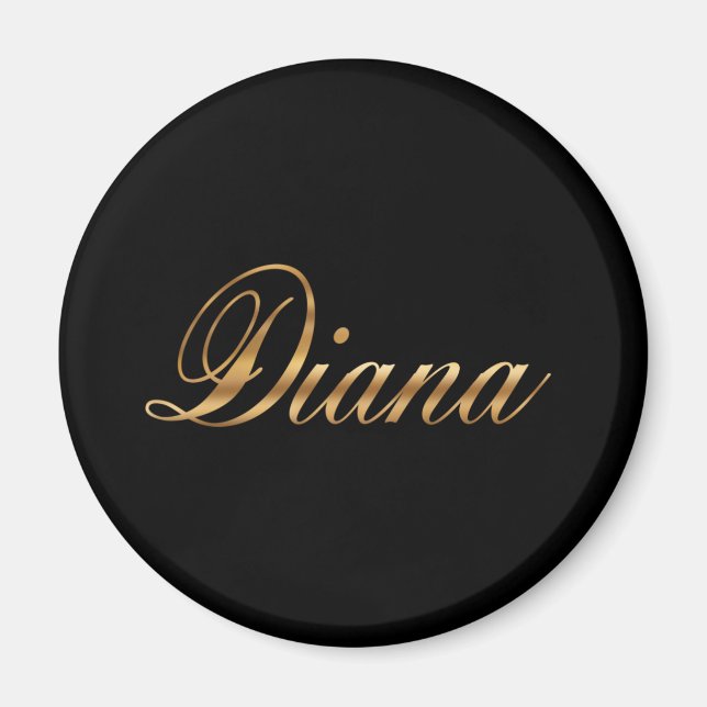 Diana gold Design Letter Magnet (Vorne)