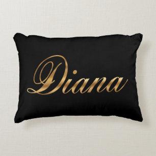 Diana gold Design Lettering Kissen