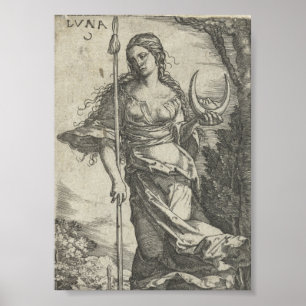 Diana Luna Vintag Illustration Poster