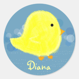 Diana Niedlich Baby-Kick-Aufkleber Runder Aufkleber