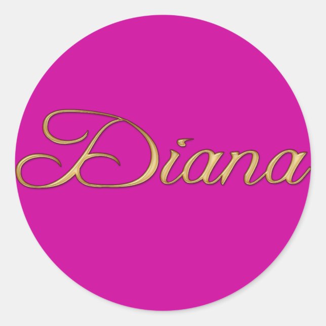 DIANA Nom Stickers Cadeaux Personnalisés de marque (Devant)