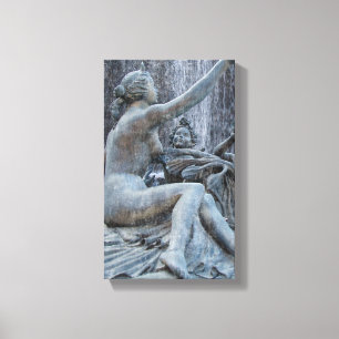 Diana Roman Godess Statue auf der Plaza Leinwanddruck