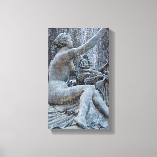 Diana Roman Godess Statue auf der Plaza Leinwanddruck (Vorderseite)