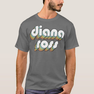 Diana Ross Retro Rainbow Typografie verblasster St T-Shirt