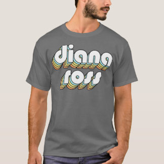 Diana Ross Retro Rainbow Typografie verblasster St T-Shirt