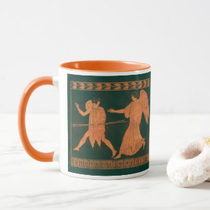 Diana und ein Engel, Vintage römische Mythologie Tasse