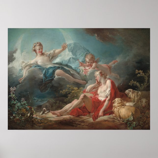 Diana und Endymion - Jean Fragonard Fine Art Poster (Vorne)