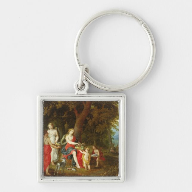 Diana und ihre Mädchen, nach der Jagd, 1626 Schlüsselanhänger (Vorne)