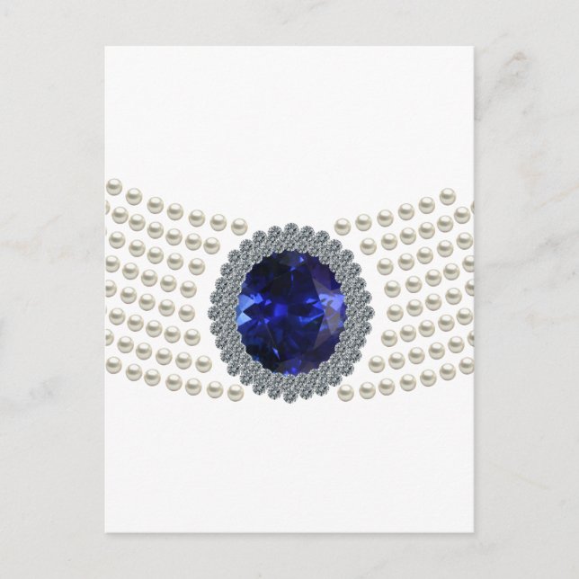 Diana's Sapphire Choker Necklace Postkarte (Vorderseite)