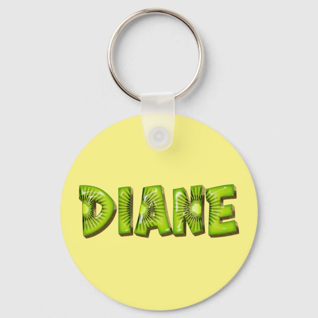 Diane Name Kiwi Design Schlüsselanhänger (Vorderseite)
