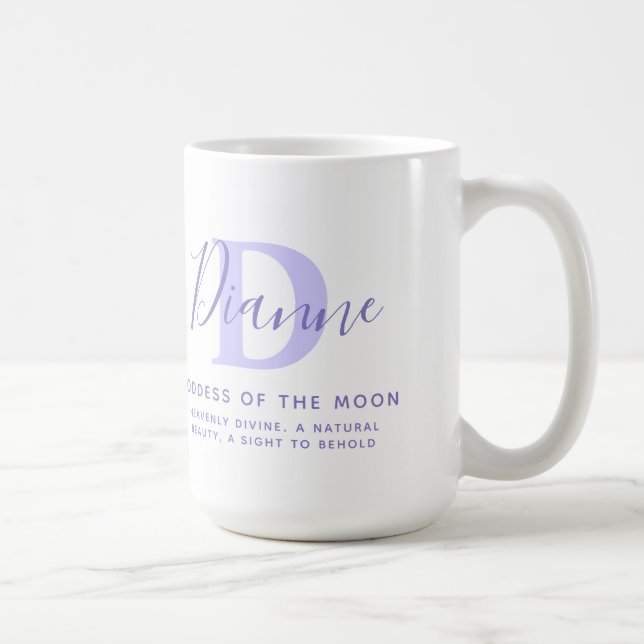 Dianne text blue lila name bedeutet Kaffee Tasse (Rechts)