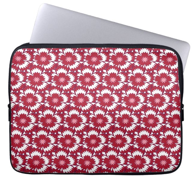 Dianthus Barbatus, Vintag, rot und weiß Laptopschutzhülle (Vorderseite)