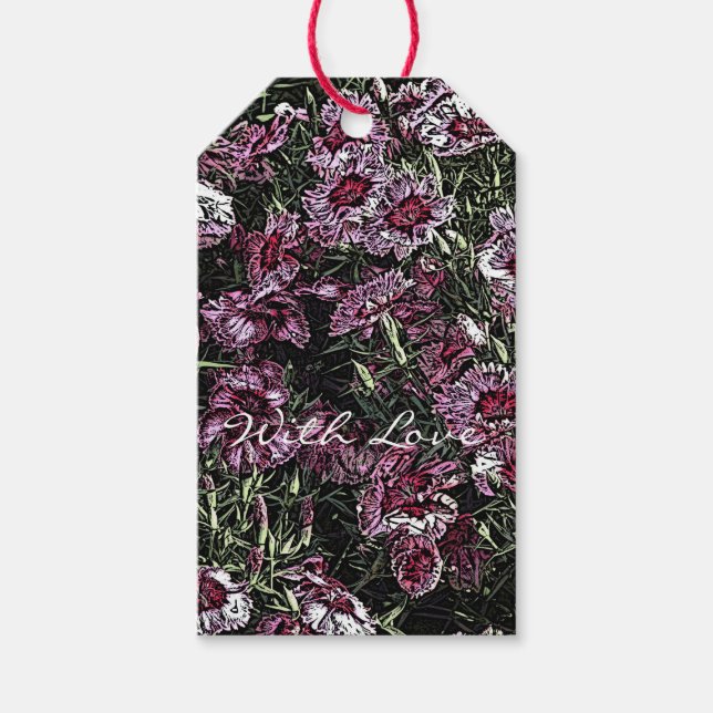 DIANTHUS-BLUME GESCHENKANHÄNGER (Vorderseite)