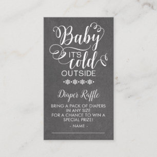 Diaper Raffle Baby Es ist kalt draußen Begleitkarte