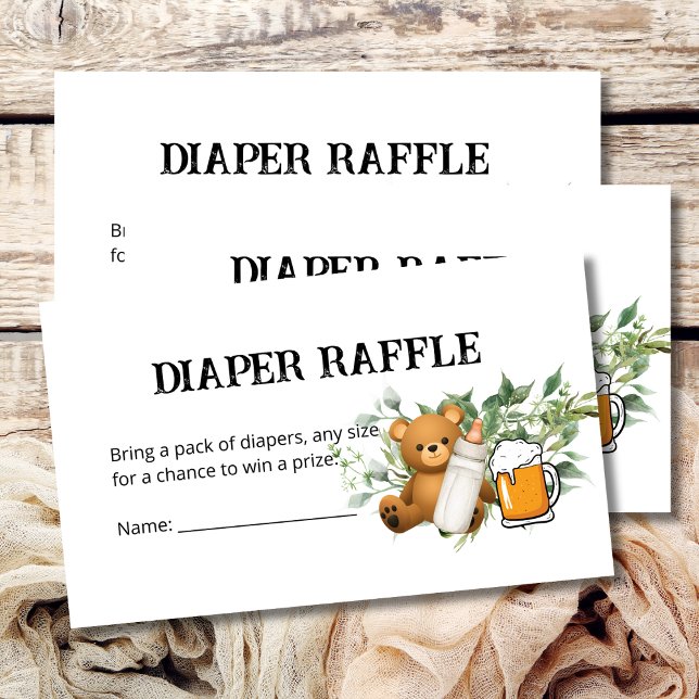 Diaper Raffle Baby ist Brauthema Begleitkarte (Von Creator hochgeladen)