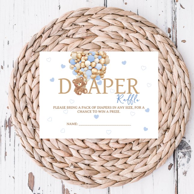 Diaper Raffle Blue Bär Begleitkarte (Von Creator hochgeladen)