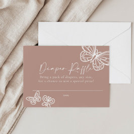 Diaper Raffle Boho Babyduschkarte Mitteilungskarte