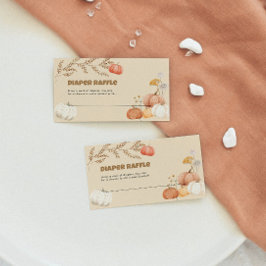 Diaper Raffle Boho Pumpkin Baby Dusche Mitteilungskarte