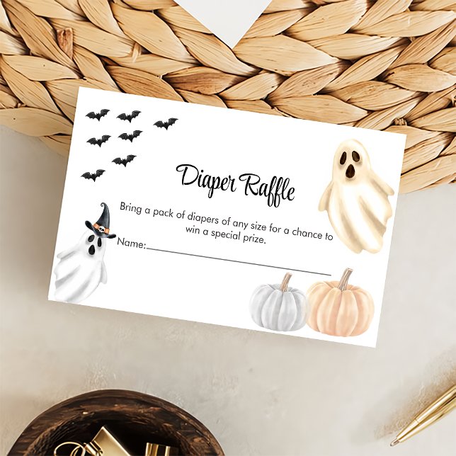 Diaper Raffle Boo Niedlich Halloween-Party Enclosu Begleitkarte (Von Creator hochgeladen)