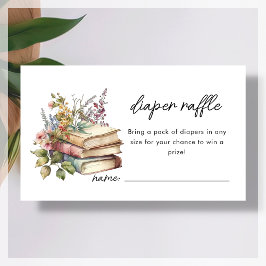 Diaper Raffle | Book Themed Baby Dusche Begleitkarte