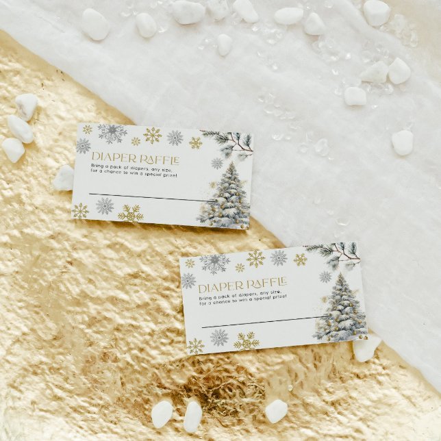 Diaper Raffle Card Winter Wonderland Mitteilungskarte (Von Creator hochgeladen)