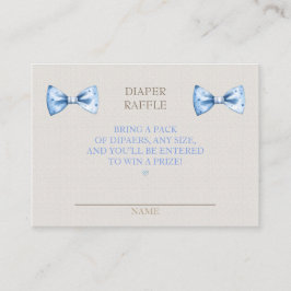 Diaper Raffle Clothesline Boy Blue Ivory Begleitkarte
