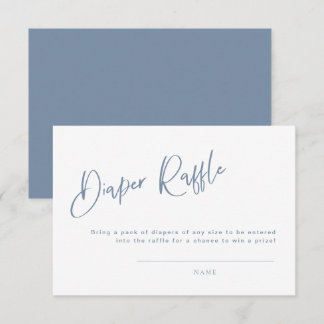 Diaper Raffle Denim / Dusty Blue Bohemisch Begleitkarte