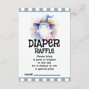 Diaper Raffle Ghost Baby Dusche Begleitkarte