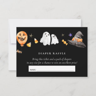 Diaper Raffle Little Boo Black Einladung