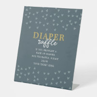 Diaper Raffle Little Sweetheart Boy Blue Hearts