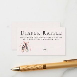 Diaper Raffle Niedlich Ballerina Girl Babydusche Begleitkarte