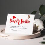 Diaper Raffle Santa Christmas Winter Baby Dusche Begleitkarte<br><div class="desc">Windeln Raffle Weihnachten Weihnachts Winter Babyduschkarte</div>